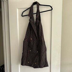 Free People Collared Halter Dress w/ Open Back